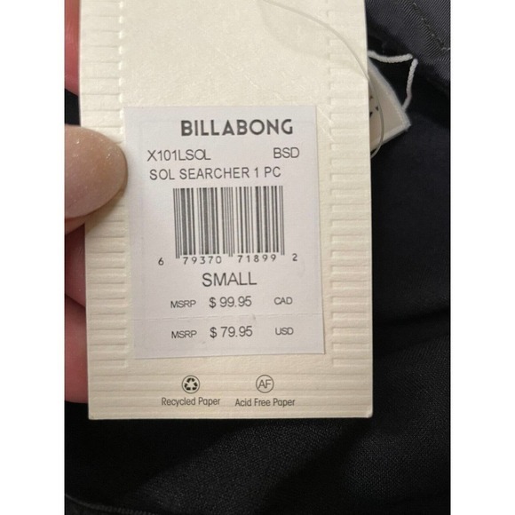 Billabong Black Sol Searcher Strappy High Neck Swimsuit Size Small - Picture 9 of 10